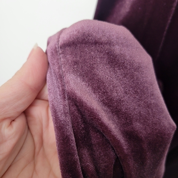 NWT R&M Richards Petite Chiffon-Cape Cowlneck Velvet Gown in Wine Size 4P - Picture 9 of 15